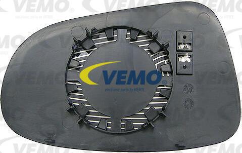 Vemo V10-69-0137 - Spoguļstikls, Ārējais atpakaļskata spogulis www.autospares.lv