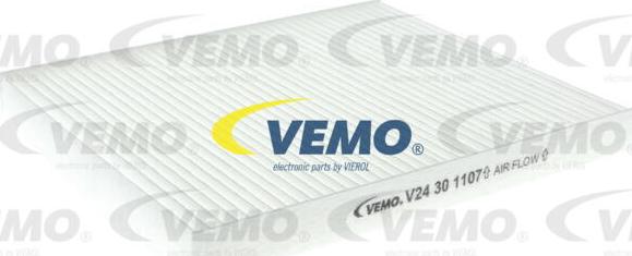 Vemo V24-30-1107 - Фильтр воздуха в салоне www.autospares.lv