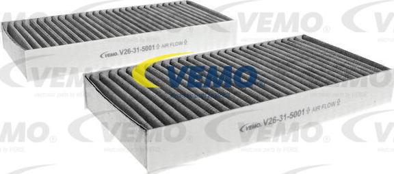 Vemo V26-31-5001 - Filtrs, Salona telpas gaiss www.autospares.lv