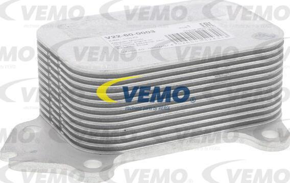 Vemo V22-60-0003 - Eļļas radiators, Motoreļļa autospares.lv