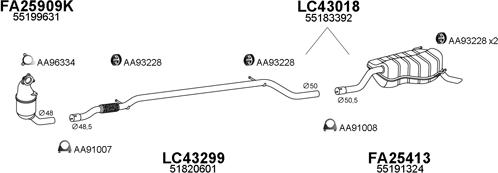 Veneporte 430081 - Izplūdes gāzu sistēma www.autospares.lv