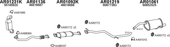 Veneporte 010034 - Izplūdes gāzu sistēma www.autospares.lv