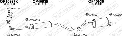 Veneporte 770453 - Izplūdes gāzu sistēma www.autospares.lv