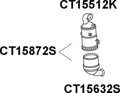 Veneporte CT15872S - Сажевый / частичный фильтр, система выхлопа ОГ www.autospares.lv