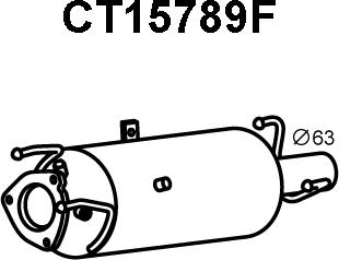 Veneporte CT15789F - Nosēdumu / Daļiņu filtrs, Izplūdes gāzu sistēma autospares.lv