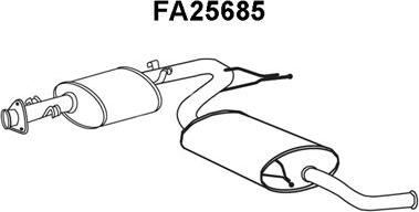 Veneporte FA25685 - Izplūdes gāzu trokšņa slāpētājs (pēdējais) autospares.lv