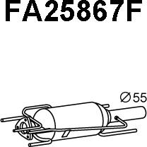 Veneporte FA25867F - Сажевый / частичный фильтр, система выхлопа ОГ www.autospares.lv