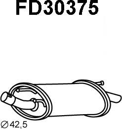 Veneporte FD30375 - Izplūdes gāzu trokšņa slāpētājs (pēdējais) www.autospares.lv