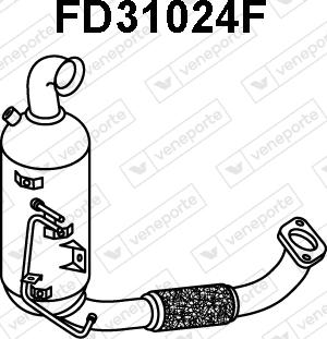 Veneporte FD31024F - Сажевый / частичный фильтр, система выхлопа ОГ www.autospares.lv