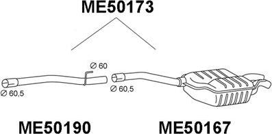 Veneporte ME50173 - End Silencer www.autospares.lv