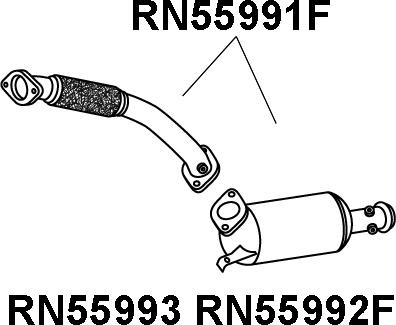 Veneporte RN55991F - Nosēdumu / Daļiņu filtrs, Izplūdes gāzu sistēma www.autospares.lv