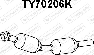 Veneporte TY70206K - Katalizators www.autospares.lv