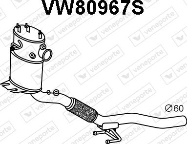 Veneporte VW80967S - Сажевый / частичный фильтр, система выхлопа ОГ www.autospares.lv