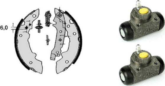 Villar 608.8259 - Brake Shoe Set www.autospares.lv