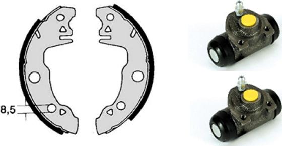 Villar 608.8282 - Brake Shoe Set www.autospares.lv