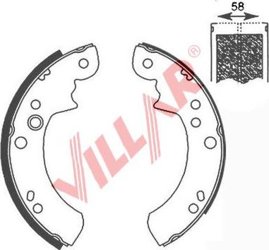 Villar 629.0652 - Bremžu loku komplekts autospares.lv