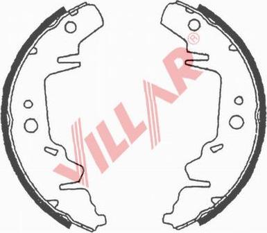 Villar 629.0687 - Комплект тормозных колодок, барабанные www.autospares.lv