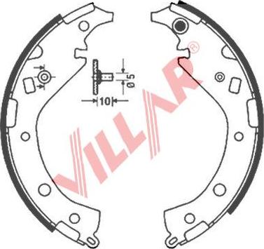 Villar 629.0860 - Bremžu loku komplekts www.autospares.lv