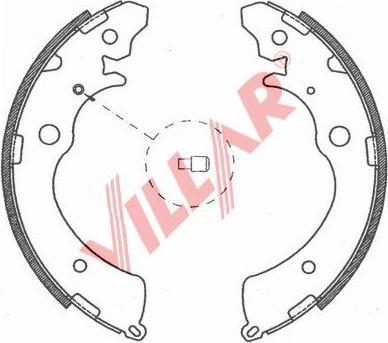 Villar 629.0803 - Комплект тормозных колодок, барабанные www.autospares.lv