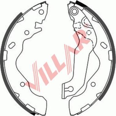 Villar 629.0819 - Brake Shoe Set www.autospares.lv