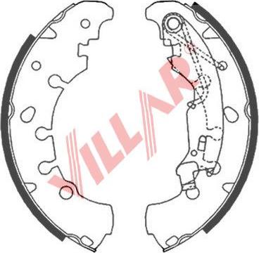 Villar 629.0886 - Brake Shoe Set www.autospares.lv