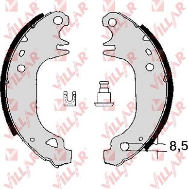 Villar 629.0349 - Brake Shoe Set www.autospares.lv