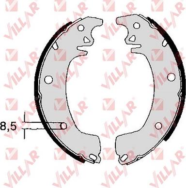 Villar 629.0350 - Bremžu loku komplekts autospares.lv