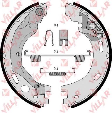 Villar 629.0286 - Bremžu loku kompl., Stāvbremze www.autospares.lv