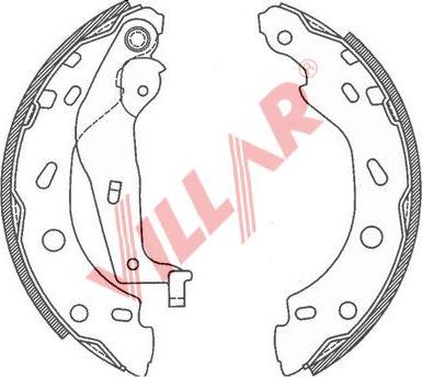 Villar 629.0792 - Комплект тормозных колодок, барабанные www.autospares.lv