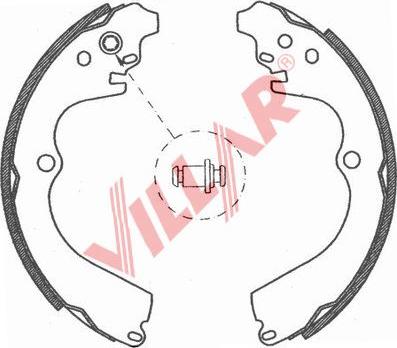 Villar 629.0766 - Комплект тормозных колодок, барабанные www.autospares.lv