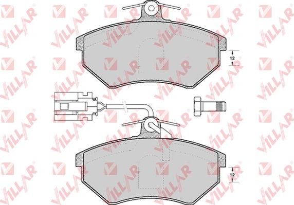 Villar 626.0495 - Тормозные колодки, дисковые, комплект www.autospares.lv