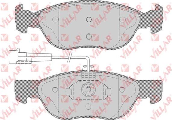 Villar 626.0496 - Bremžu uzliku kompl., Disku bremzes autospares.lv