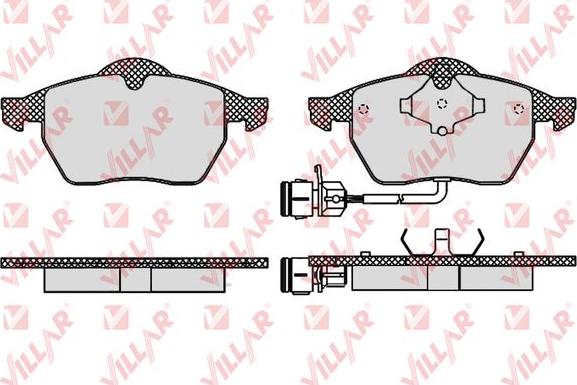 Villar 626.0453 - Brake Pad Set, disc brake www.autospares.lv