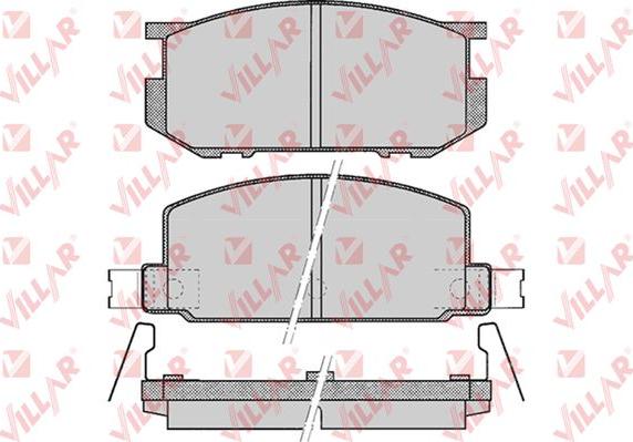 Villar 626.0467 - Bremžu uzliku kompl., Disku bremzes autospares.lv