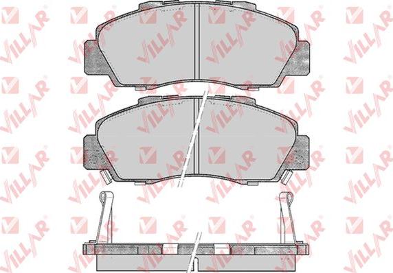 Villar 626.0472 - Тормозные колодки, дисковые, комплект www.autospares.lv