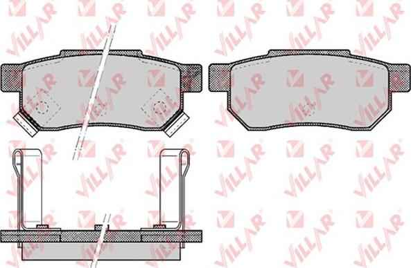 Villar 626.0507 - Тормозные колодки, дисковые, комплект www.autospares.lv