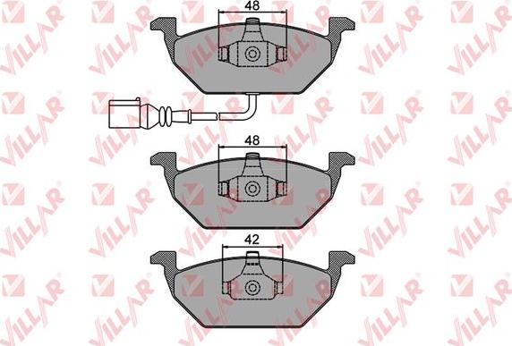 Villar 626.0692 - Тормозные колодки, дисковые, комплект www.autospares.lv