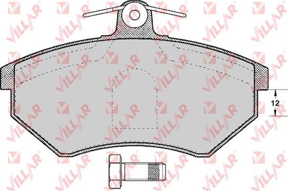 Villar 626.0600 - Тормозные колодки, дисковые, комплект www.autospares.lv