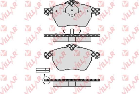 Villar 626.0639 - Тормозные колодки, дисковые, комплект www.autospares.lv