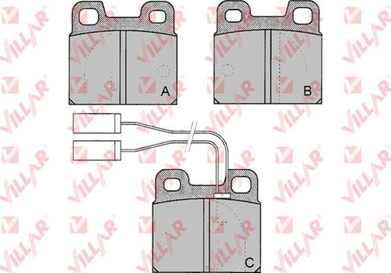 Villar 626.0030 - Bremžu uzliku kompl., Disku bremzes autospares.lv