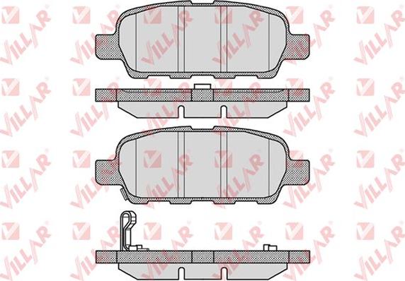 Villar 626.0857 - Bremžu uzliku kompl., Disku bremzes www.autospares.lv