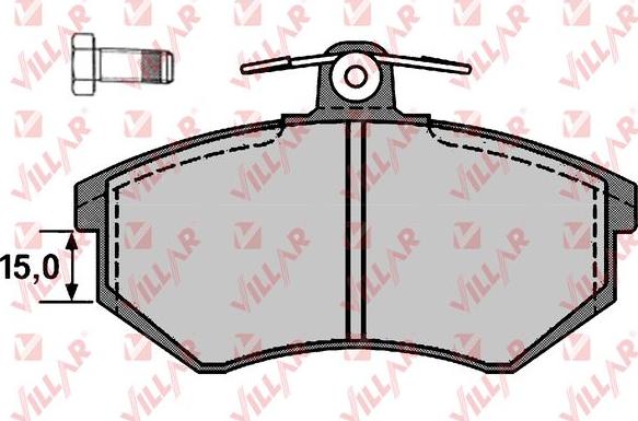 Villar 626.0216 - Brake Pad Set, disc brake www.autospares.lv