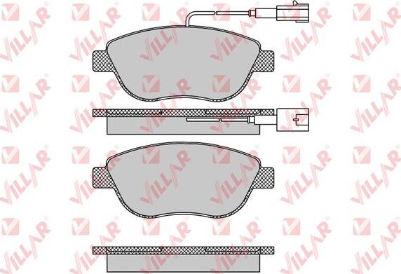 Villar 626.0764 - Bremžu uzliku kompl., Disku bremzes www.autospares.lv