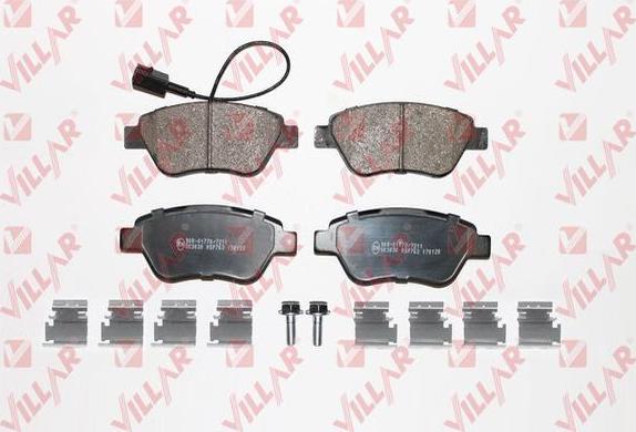 Villar 626.0763K - Brake Pad Set, disc brake www.autospares.lv