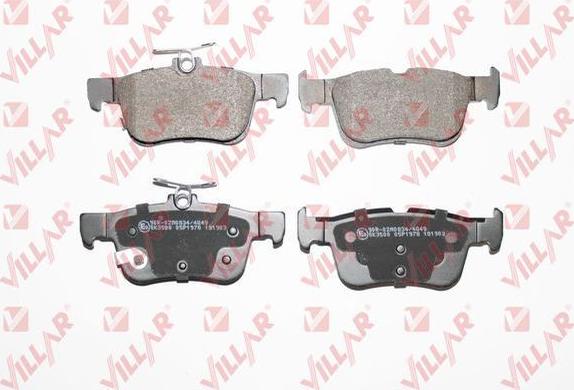 Villar 626.1978 - Brake Pad Set, disc brake www.autospares.lv