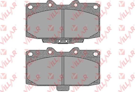 Villar 626.1453 - Brake Pad Set, disc brake www.autospares.lv