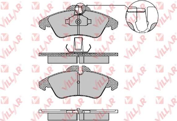 Villar 626.1469 - Тормозные колодки, дисковые, комплект www.autospares.lv