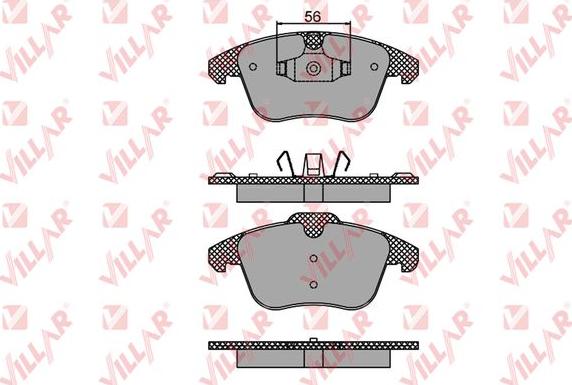 Villar 626.1480 - Тормозные колодки, дисковые, комплект www.autospares.lv