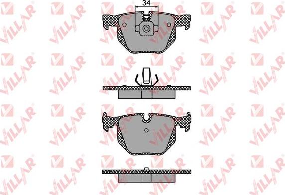 Villar 626.1477 - Bremžu uzliku kompl., Disku bremzes www.autospares.lv