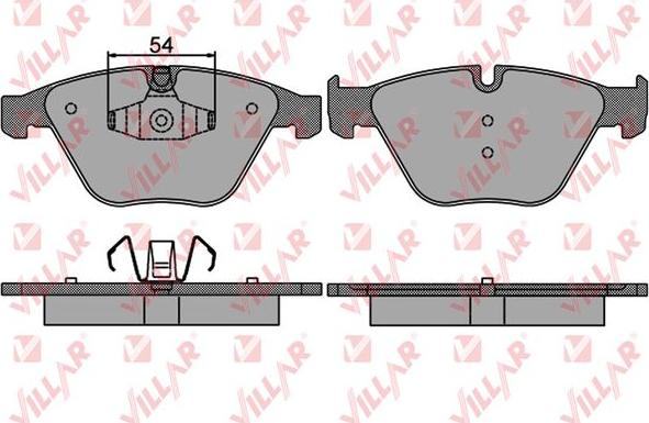 Villar 626.1509 - Brake Pad Set, disc brake www.autospares.lv